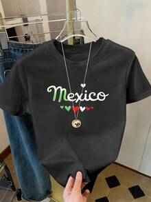 Presenta un estampado de corazón mexicano, cómodo de llevar en primavera, verano y otoño, ecológico. - Blanco - Ver 1