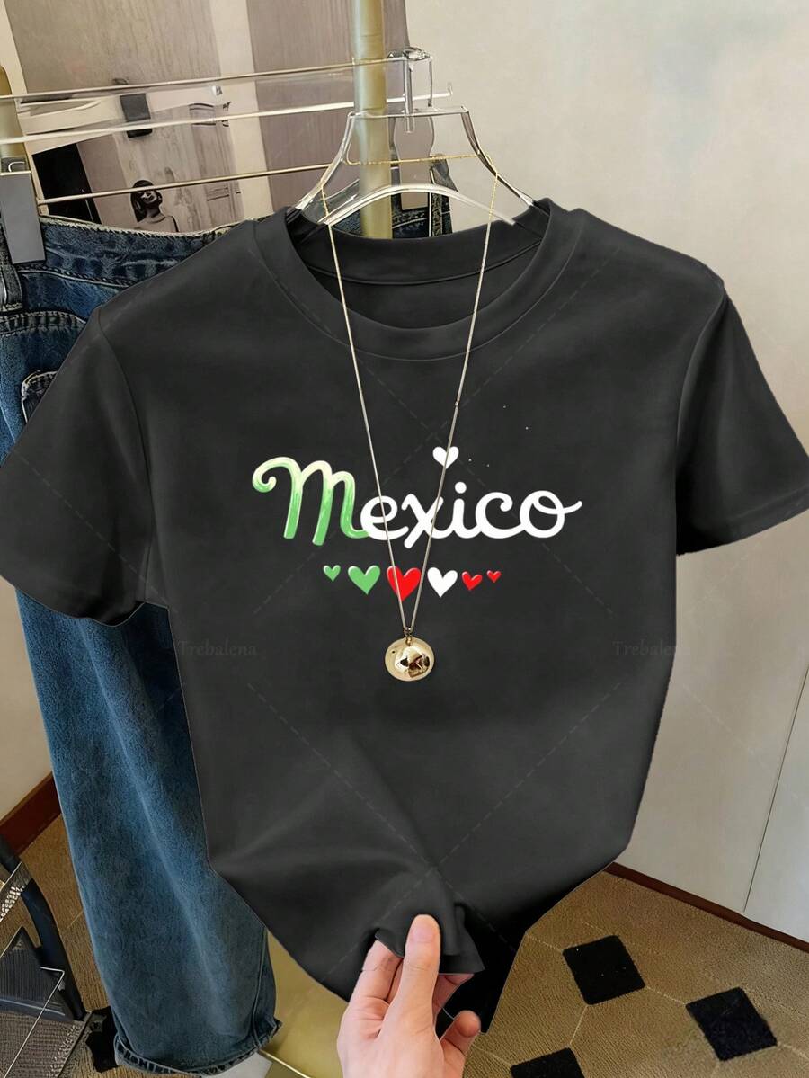 Presenta un estampado de corazón mexicano, cómodo de llevar en primavera, verano y otoño, ecológico. - Blanco - Ver 1