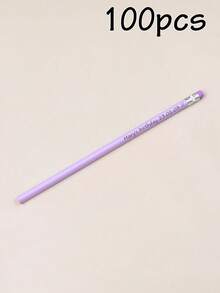 客製化刻字鉛筆 5/10/20/50/100/200支，大宗客製鉛筆，19cm/7.5in，5色：綠色/藍色/黃色/紫色/白色，可擦拭橡皮擦素描鉛筆，5美元以下平價，趣味鉛筆，可愛鉛筆，個性化禮物，開學季 - 風格A - 查看 15