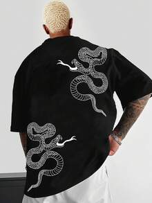 Camiseta de hombre con estampado de serpiente - Blanco - Ver 10