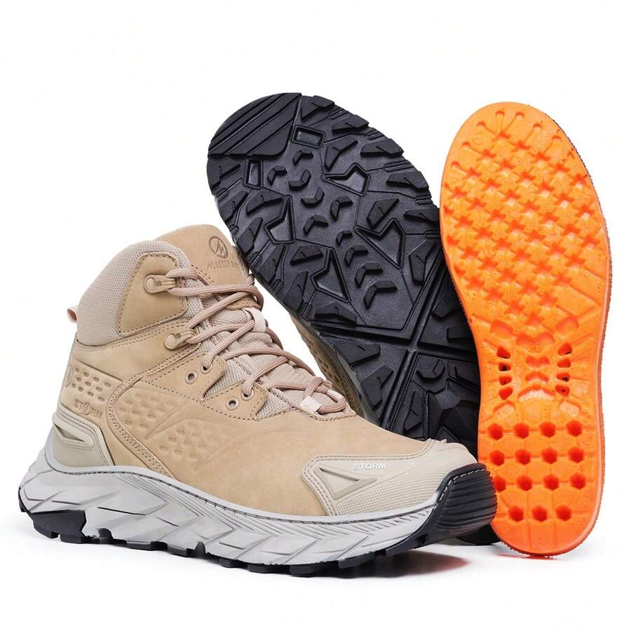 Tênis Unissex Para Trilhas Passeio Caminhada Storm MasterBoots Palmilha Confortavel - Bege - Visão 1
