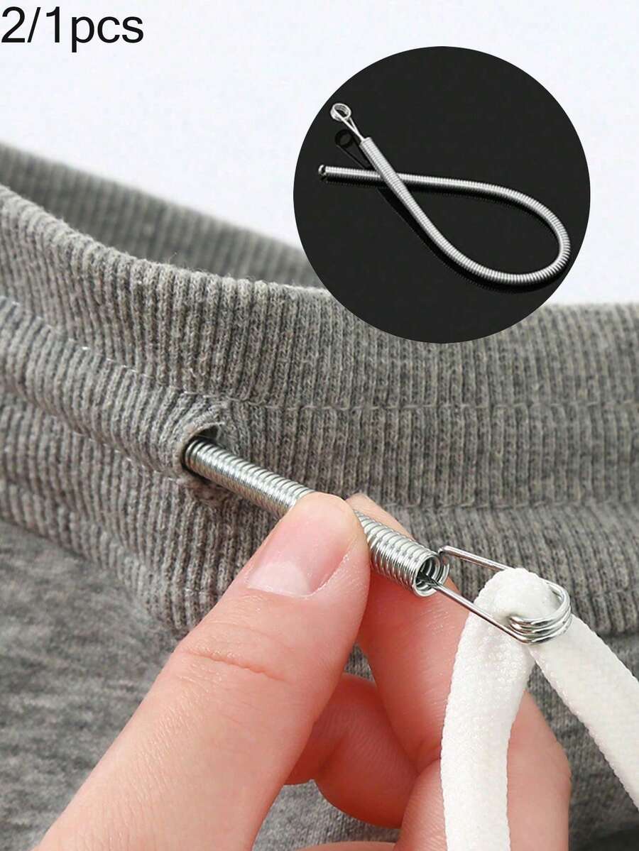 2/1件彈性抽繩更換工具 | 二合一彈性帶插入器,適用於褲子、連帽衫和裙子 | 家庭必備套裝,包含腰帶抽繩工具,免縫DIY助手 | 女性聖誕禮物 (鋼製彈簧,可彎曲導向頭) - 彩色 - View 1