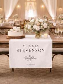 Customized Wedding Table Flags And Memorial Decorations, Customized Wedding Banners, Wedding Table Flags, Linen Wedding Table Decorations, Main Table Identifiers, Customized Wedding Table Flags, Personalized Wedding Table Flags And Memorial Decorations - Multicolor - View 13
