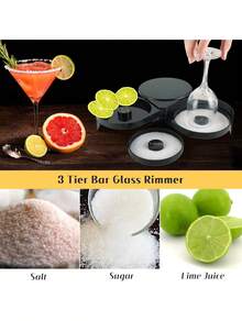 Three-Tier Bar Glass Frosting Set, Barman Tool, Salt And Sugar Container Set, Cocktail Condiment Box. - View 4