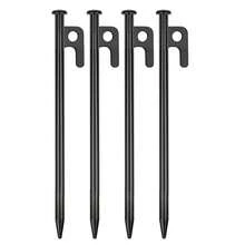 4/8/12pcs Heavy Duty Metal Ground Stakes - Steel Tent Pegs, Camping Use, 8 Inch Long, Durable And Bend-Resistant - Black - View 16
