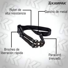 Kampak Kw321 Tactical Rifle Sling, Reinforced Single Point Sling, Black, Multipurpose Sling - Black - View 7