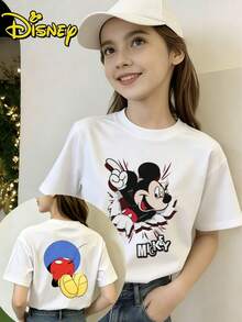 Women's Disney Lilo & Stitch Happy Stitch Day Crew Neck T-Shirt, Soft & Skin-Friendly, Casual Daily Wear - 白色 - 查看 1
