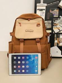 Mochila casual negra para hombres, mochila ligera resistente al agua de tela Oxford, mochila funcional con múltiples bolsillos para la escuela & uso diario - Multicolor - Ver 9