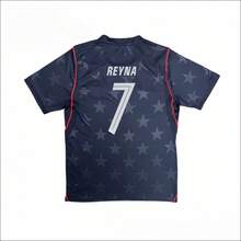 2026 U.S. Men's National Team#7 Reyna Navy Stars Away Soccer Jersey, Unisex Casual Sports Top, Breathable Football Shirt, Fan Merch - 預設 - 查看 5