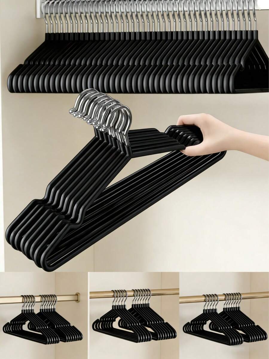 10/20/40pcs Non-Slip Coated Hangers, Muted Color Luxury Home Clothing Rack