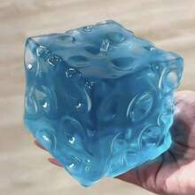 1个巨型毛绒奶酪玩具，纯手工制作，采用椰子油，柔软易塑形，回弹缓慢，适合女孩，青少年减压玩具，礼物，挤压玩具，麦芽可塑挤压玩具，新款透明奶酪减压玩具，柔软毛绒玩具，史迪奇玩具，旅行玩具，课堂减压玩具，迷你小物，洗澡玩具，圣诞文具，减压球，生日礼物，圣诞礼物，万圣节礼物，完美礼物 - 彩色 - 查看 2