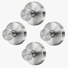 [Gancho de Ventosa Resistente] Gancho de Toalla Montado en la Pared sin Perforación - Gancho de Ventosa Resistente Adecuado para Ducha, Baño y Cocina - Puede Soportar Hasta 15 Lbs, Adecuado para Vidrio, Espejo, Azulejo, Superficies Lisas, Impermeable y Resistente a la Oxidación, Negro Mate - Almacenamiento de Esponja de Baño, Bata de Baño, Abrigo - color acero inoxidable - Ver 20