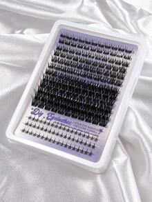 Hinarin 186 Pcs C Curl Cluster Lashes Natural Look Crossed Individual Eyelashes 8-18MM Wispy Pointed Anime Lashes Clusters With Bottom Lashes For Beginners Makeup False Eyelashes Fake Lashes - D - View 3
