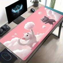1PC Large Gaming Mouse Pad - Adorable Cloud & Cat Design, Non-Slip & Washable Rubber Base, Extended Desk Mat (Designed For Gamers) - Stylish Accessory For Work & Study, Durable Computer Decor, Ideal Gift Choice. - Mouse Pad - View 12
