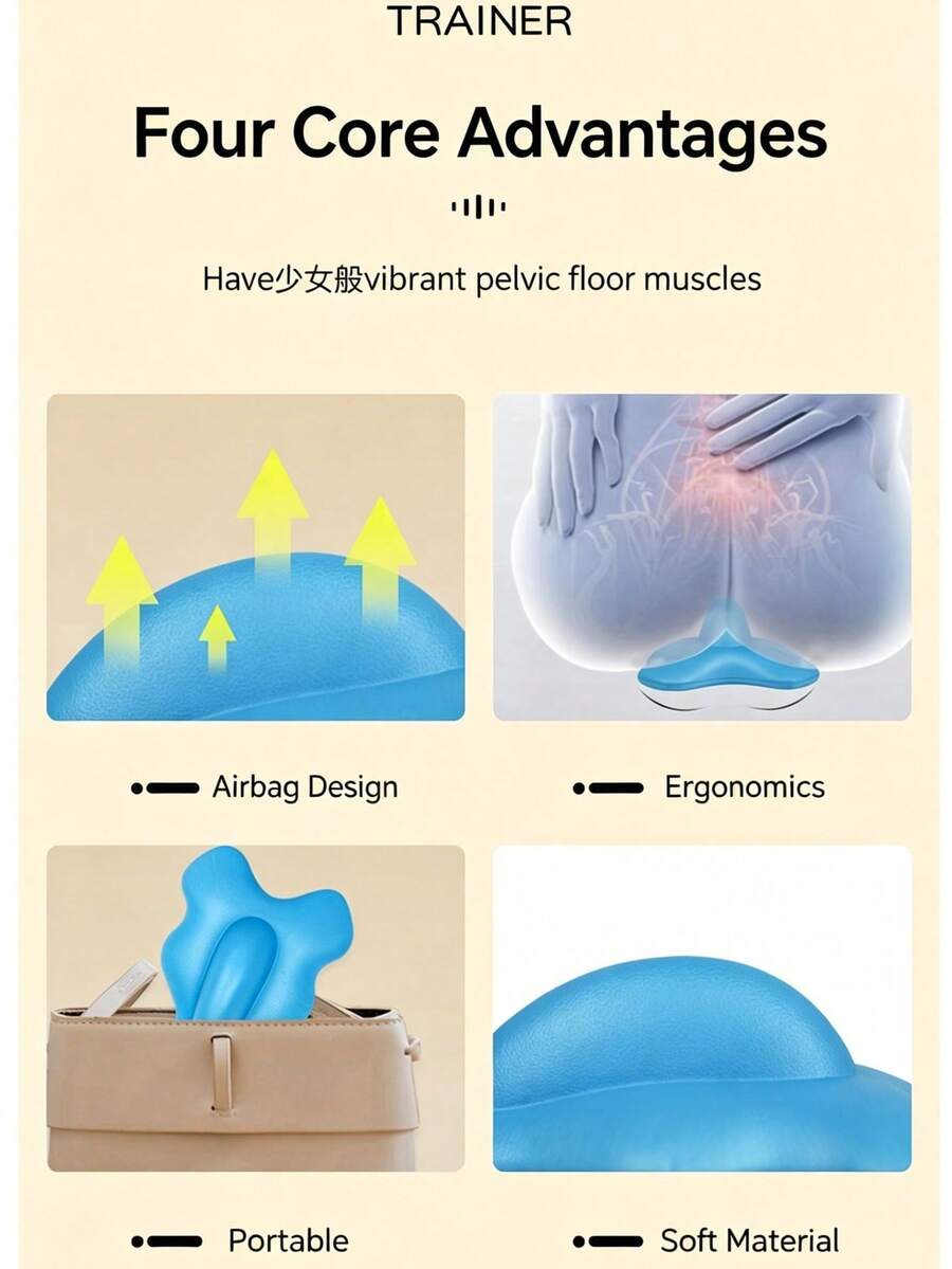 1pc Meijiri Ware Pelvic Floor Muscle Trainer, Kegel Exerciser For Men & Women, Inner Thigh & PC Muscle Workout Tool - Multicolor - View 1