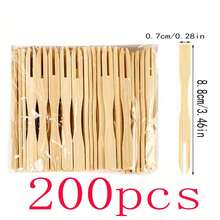 400/200/100/50/25 chiếc Xiên trái cây bằng tre tự nhiên, Nĩa ăn bánh ngọt nhỏ trong suốt dùng tại nhà, Nĩa khai vị & Nĩa ăn tráng miệng, Thích hợp cho các bữa tiệc, tụ họp, dã ngoại, đám cưới, doanh nghiệp. Số lượng có thể tùy chỉnh., Đồ dùng học tập - Màu be - Xem 13