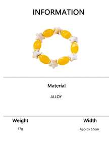 1 cái/3 cái Vòng tay hạt phong cách Bohemian mùa hè đính sao biển và vỏ sò, phối màu khối Dopamine xanh cam - Vòng tay hình sao biển và vỏ sò - Xem 6