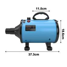 Blue Portable Pet Hair Dryer 2000W Blower For Dog Cat Grooming - EU F Type Plug(220-240V) - View 2