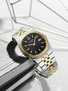 REWARD Men's Quartz Watch Business Fashion Style Calendar Display Luminous Hands Multifunction Wristwatch High Quality Gift Classic Design Stainless Steel Strap - Multicolor - View 1
