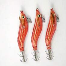 Avlcoaky 3pcs Shrimp Fishing Lures Luminous Squid Jig Hook Shrimp Prawn Lure - Multicolor - View 4