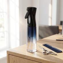High-Pressure 300ml Gradient Blue Plastic Spray Bottle With Continuous Mist Nozzle, For Salon Hair Wetting, Gardening, And Pet Grooming. - A - View 1