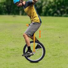 20 Inch Premium Outdoor Unicycle, Widened Tire With Raised Anti-Slip Treads, High Wear Resistance & Excellent Riding Stability,  Professional Balance Training Equipment For Outdoor Sports And Daily Fitness - Yellow - View 4
