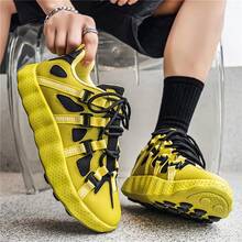 Summer Breathable Anti-Odor Lightweight Non-Slip Wear-Resistant Soft Sole Anti-Impact Anti-Puncture Insulated Casual Work Shoes - BF02 Yellow - View 4