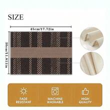1/2/4/6/8/300 Pieces Of Luxury Placemat Set, Featuring Simple Geometric And High-End Gray Color Scheme. Machine Washable Polyester Material, Anti Fouling, Waterproof, And Easy To Clean. Suitable For Parties And Kitchen Decoration. - Multicolor - View 11