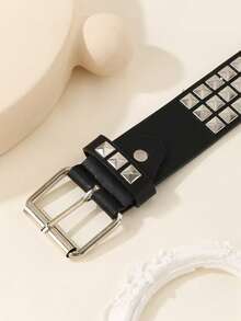Women's Rivet Bullet Head Gothic Punk Style Casual Jeans Belt - Multicolor - View 8