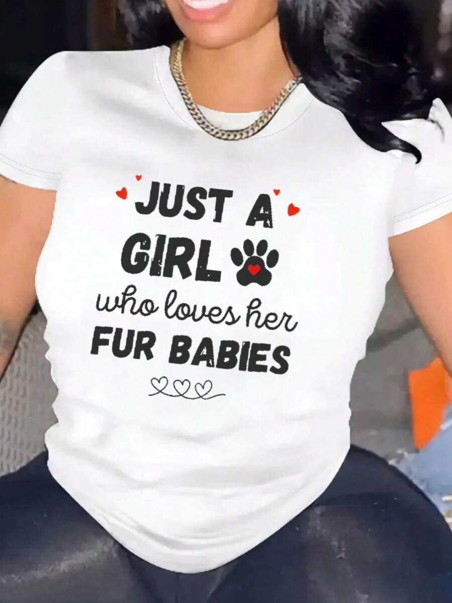 Camiseta Casual de Manga Corta para Mujeres 1 Pieza 100% Algodón Pesado - Cuello Redondo Cómodo, Camisetas Suaves y Adorables - negro - Ver 1