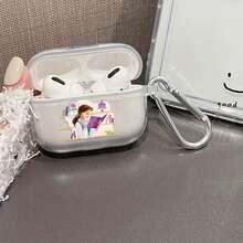 Disney Beauty And The Beast Belle "One More Chapter" AirPods Case Cute Transparent Shockproof Shell With Keychain Compatible With AirPods 1/2/3/4 And Pro/Pro 2 Nd Generation Suitable For New AirPods Pro 3 Stocking Stuffers The Girlfriend. - Transparent - View 2