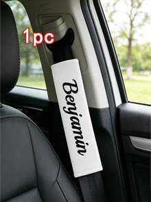 1pc Personalized Embroidered Car Seat Belt Cover, Customized Name Car Seat Belt Sleeve, Embroidered Shoulder Strap Car Interior Decor, Suitable For Decorating Your Beloved Car, Street Casual Fashion, Autumn Decoration, Personalized Gift, Birthday Gift - Multicolor - View 11
