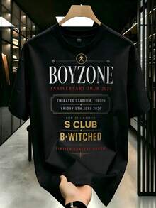Boyzone's "One For The Road" 2026 Tour T-Shirt90s Boy Band Tee One For The Road Tee Boyzone Fan Merch Boyzone  Tour Summer Clothes Women Mandalorian - 黑色 - 查看 1