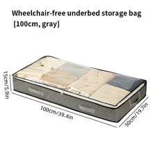 2pcs Under Bed Space-Saving Storage Organizer Box With Wheels - Waterproof Oxford Fabric, Pull-Out Design, Suitable For Clothes, Shoes, Socks - Dust-Proof Folding Box, Suitable For Toys And Books - Multicolor - View 16