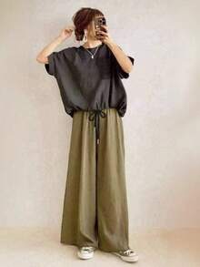 Women Suit Sets - Khaki - View 2