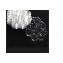 Juego de 10 piezas de paletas de plástico desechables transparentes blancas portátiles y ligeras, adecuadas para acuarela, gouache y varias otras creaciones de pintura, una herramienta de pintura esencial y duradera para estudiantes, artistas, aulas y creaciones DIY cotidianas - multicolor - Ver 4