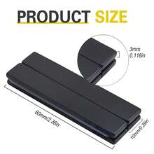 60x10x3mm 強力釹磁條、60X10X5mm 黑色重型稀土磁條附雙面背膠、強力金屬長方形磁鐵，適用於門、冰箱、辦公室、廚房 - 60X10X3mm-Black - 查看 4