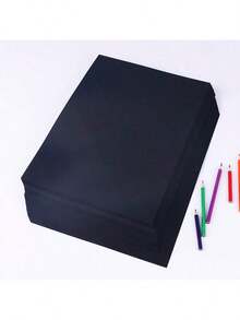 Juego de 25 hojas de cartulina tamaño A4/A3 de 250 g/m² en kraft/negro/blanco - Adecuado para arte DIY, elaboración de tarjetas, pintura, garabatos, invitaciones e impresión de papelería - 1 Set - Ver 8