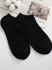 10 pares de meias finas femininas, multicoloridas, boca rasa, ricas em algodão, meias curtas de verão - Multicolorido - Ver 5