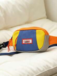 1pc Fashion Waist Bag, Color Block Chest Bag, One Shoulder Crossbody Bag For Teenagers, Storage Bag, Multi-Functional Chest Bag, Mini Coin Purse, Sports Crossbody Bag, Toy Bag, Multi-Purpose Storage Bag, Travel Bag - Multicolor - View 14