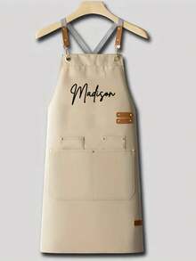 Customizable Chef Apron With Pockets And Adjustable Straps, Customizable Text, Logo, Name, And Graphics, Criss-Cross Design, Suitable For Restaurants, Food Service, And Cafes - Multicolor - View 15