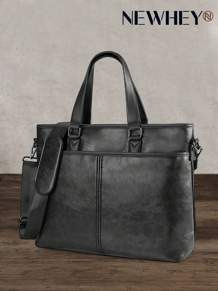 NEWHEY Men's Business Tote Bag, Waterproof 2-Way High Capacity Work & Commute Bag, Ideal For Job Search & Business Trip - Multicolor - View 1