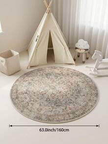 Thảm tròn phong cách Bohemian cho phòng khách, phù hợp cho nhà bếp, phòng ăn, thảm phòng ngủ, thảm trang trí lễ hội cho phòng khách, trong nhà, ngoài trời, văn phòng, sảnh, thảm chống trượt cho cửa, phòng tắm, hành lang, thảm phòng học, thảm khu vực Esports. - Màu be - Xem 14