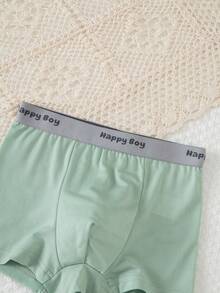Niño pequeño 5piezas/Paquete Calzoncillos tipo bóxer para niños con cintura con letras - Multicolor - Ver 3