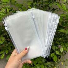 6/10/12Pcs A7/A6/A5 Transparent Plastic Cash Envelopes With Elastic Buckles - Durable, Reusable Money Storage Suitable For Gifts, Small Businesses, Offices, And Schools - Clear - View 13