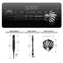 HUANQU 16g Steel Tip Darts Set 3pcs Professional Competition Practice Darts With Spare Shafts, PET Flights, Replacement Tips And Storage Box Compatible With Dartboard For Beginners And Professional Players Home Entertainment Party Holiday Gift - Multicolor - View 3