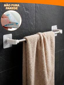 Adhesive Towel Rack Holder 50CM Reinforced Up To 2KG Bathroom Organizer No Drilling Required Multipurpose - Multipurpose - View 1