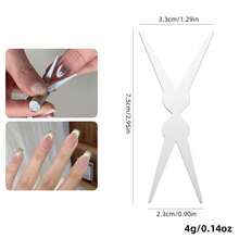 LUSLUKING 3D Hollow French Cat Eye Fake Nails, Short Square & Almond Magnetic Press-On Nails, High Gloss Shiny Finish, Spring/Summer Holiday DIY Nail Art Accessories, Salon-Quality Effect - Multicolor - View 7