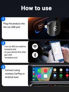 XUDA 2026 新款 2合1 無線 CarPlay / Android Auto 超迷你適配器 - 2.4-5.0 GHz WiFi 5 Carplay 轉換器，有線轉無線，快速自動連接，無延遲，緊湊設計，附 USB/USB-C 接口，免電池 - A - 查看 12