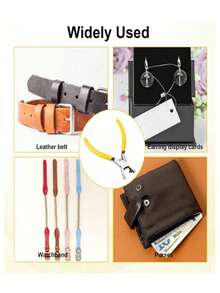 1pc/2pcs (Puncher + Steel File) Leather Punching Tool, Multi-Function Leather Punching Tool, 2.0mm Universal Leather Puncher, Suitable For Watch Bands, Belts, Shoelaces, Unisex Handheld Punching Tool, Suitable For Thin Belts, Dog Collars, DIY Home Use - Multiple Styles - View 6